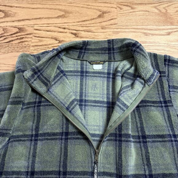 Vintage Louis Garneau Men's Green Fleece Zip Up Jacket Dimensions In Description - Picture 12 of 16